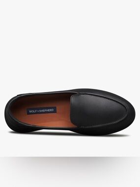 ✨ WOLF and SHEPHERD ✨ Coast Venetian Women's Black Leather Loafers